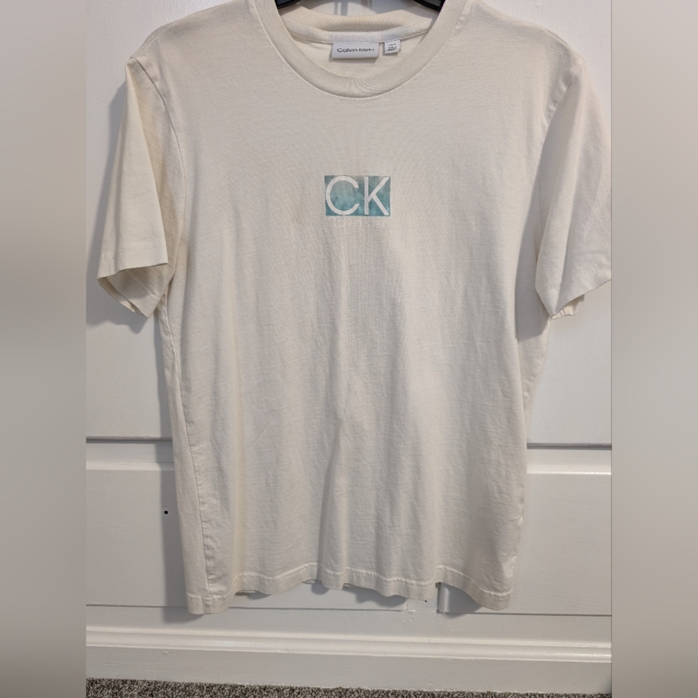 Calvin Klein Men's Off-White Tee